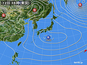 実況天気図(2023年01月12日)