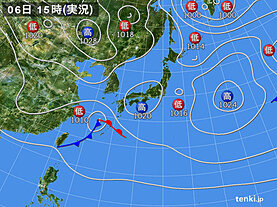 実況天気図(2023年02月06日)