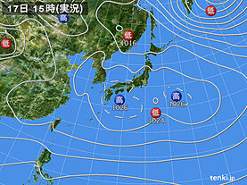 実況天気図(2023年02月17日)