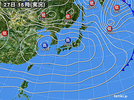 実況天気図(2023年02月27日)