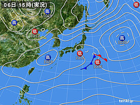 実況天気図(2023年03月06日)