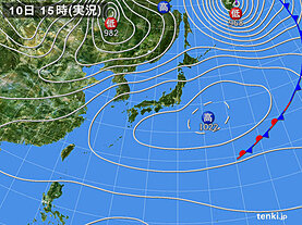実況天気図(2023年04月10日)
