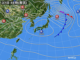 実況天気図(2023年04月27日)