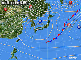 実況天気図(2023年05月02日)