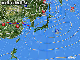 実況天気図(2023年05月04日)