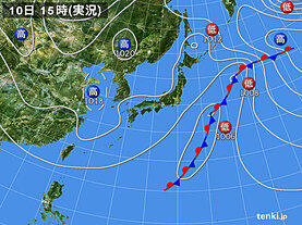 実況天気図(2023年05月10日)