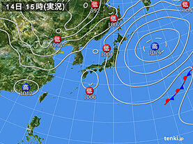 実況天気図(2023年05月14日)