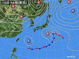 実況天気図(2023年05月15日)