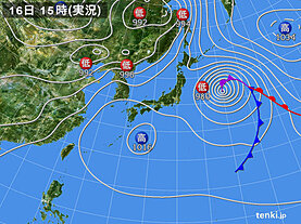 実況天気図(2023年05月16日)