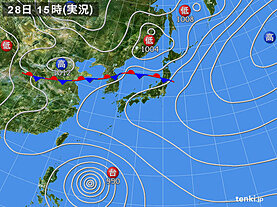 実況天気図(2023年05月28日)