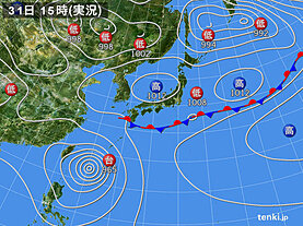 実況天気図(2023年05月31日)