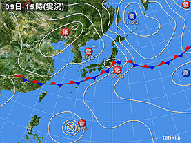 実況天気図(2023年06月09日)