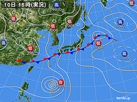 実況天気図(2023年06月10日)