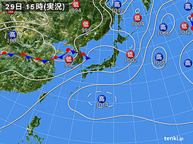 実況天気図(2023年06月29日)