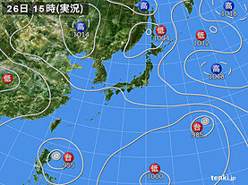 実況天気図(2023年08月26日)