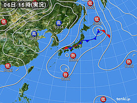 実況天気図(2023年09月06日)