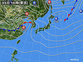 実況天気図(2023年11月05日)