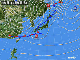 実況天気図(2023年11月10日)