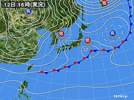 実況天気図(2023年11月12日)