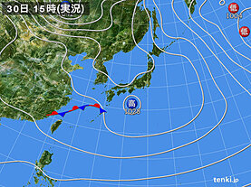 実況天気図(2024年01月30日)