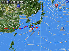 実況天気図(2024年03月05日)