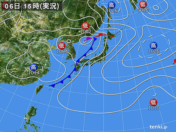 実況天気図(2024年05月06日)