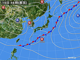 実況天気図(2024年05月15日)