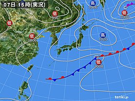 実況天気図(2024年06月07日)