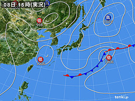 実況天気図(2024年06月08日)