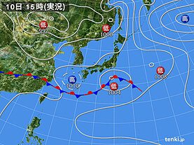 実況天気図(2024年06月10日)
