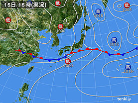 実況天気図(2024年06月15日)