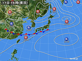 実況天気図(2024年06月17日)