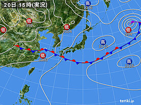 実況天気図(2024年06月20日)