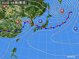 実況天気図(2024年07月02日)
