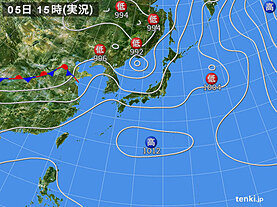 実況天気図(2024年07月05日)