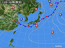 実況天気図(2024年07月12日)