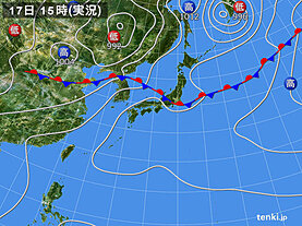実況天気図(2024年07月17日)