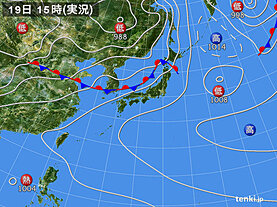 実況天気図(2024年07月19日)