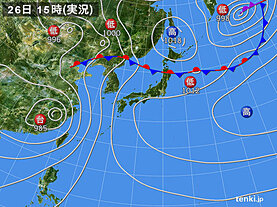 実況天気図(2024年07月26日)