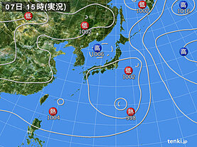 実況天気図(2024年08月07日)