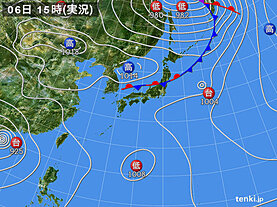 実況天気図(2024年09月06日)