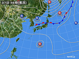 実況天気図(2024年09月07日)