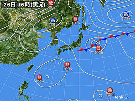 実況天気図(2024年09月26日)