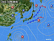 2024年10月28日の実況天気図