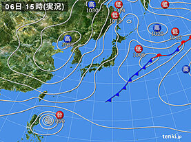 実況天気図(2024年11月06日)