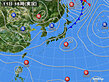 2024年11月11日の実況天気図