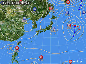 実況天気図(2024年11月12日)