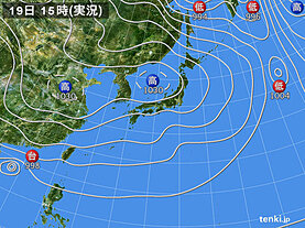 実況天気図(2024年11月19日)