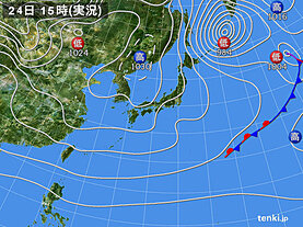 実況天気図(2024年11月24日)