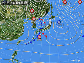実況天気図(2024年11月26日)